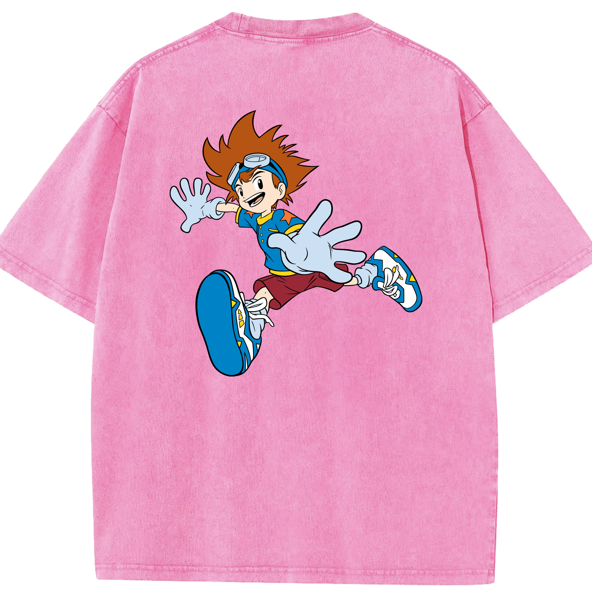 （画像用） Digimon デジタルモンスター/デジモン 綿100% ヴィンテージ風 半袖Tシャツ（背面プリント）